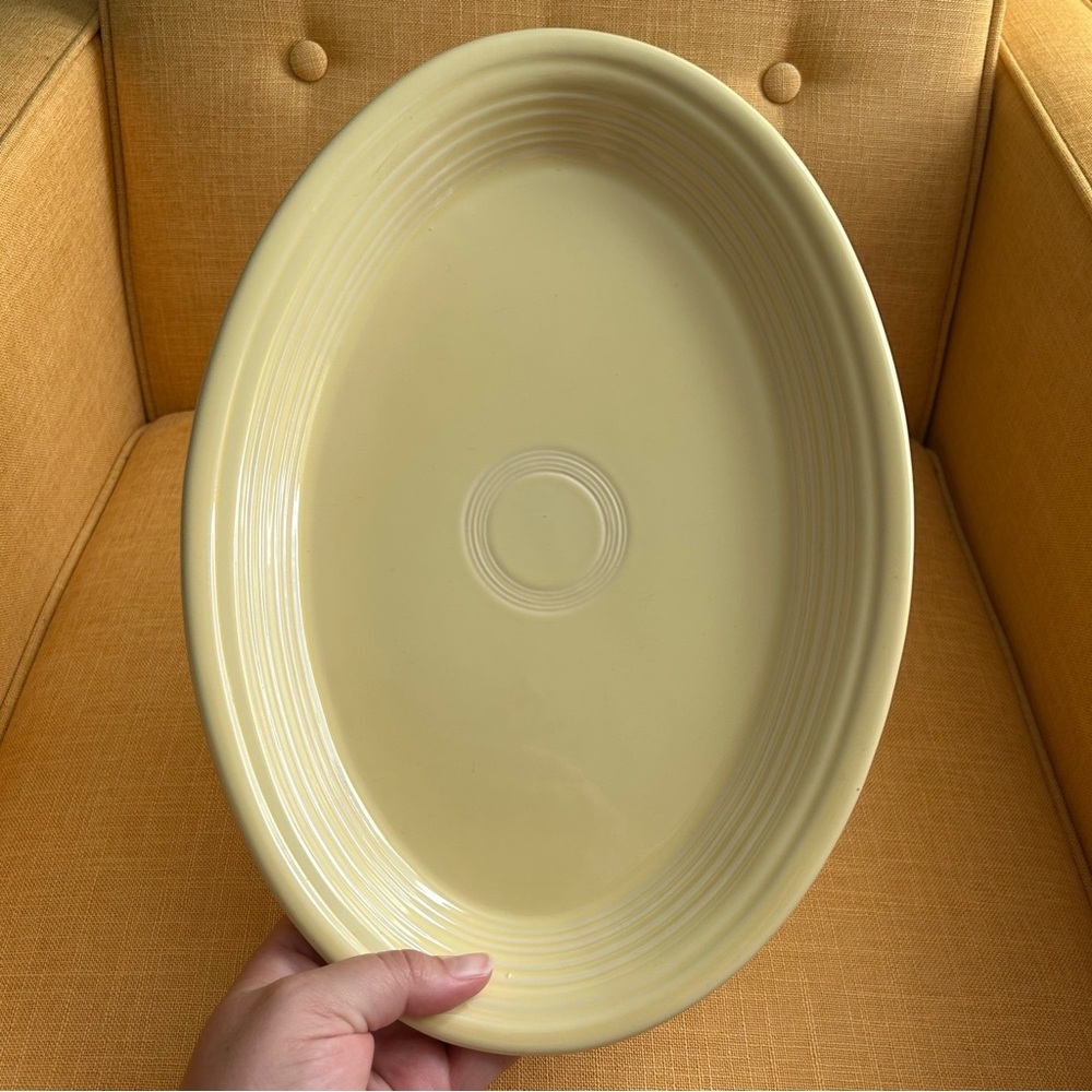 Fiesta Light Yellow Platter Fiestaware oval
